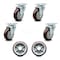 Service Caster Regency 600UBCKIT6 U-Boat Cart Caster and Wheel Replacement Set - REG-20S414-PPUB-MRN-TP2-4-PPUD820-2 - alternate 1